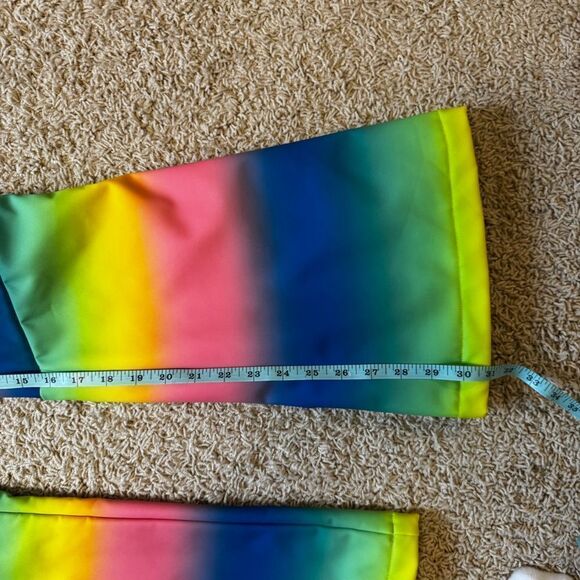 Perfect Moment Aurora High Rise Flare Ski Pants Waterproof Small Rainbow NWT - Picture 7 of 8